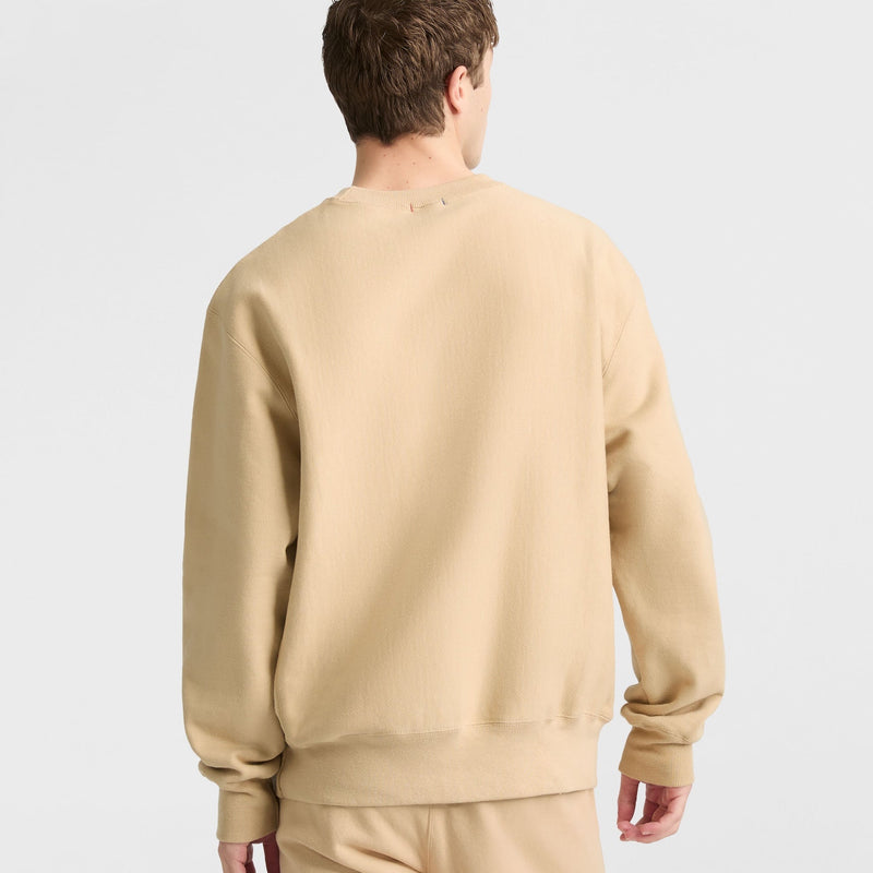 Reverse Weave Dropped Shoulder Crewneck