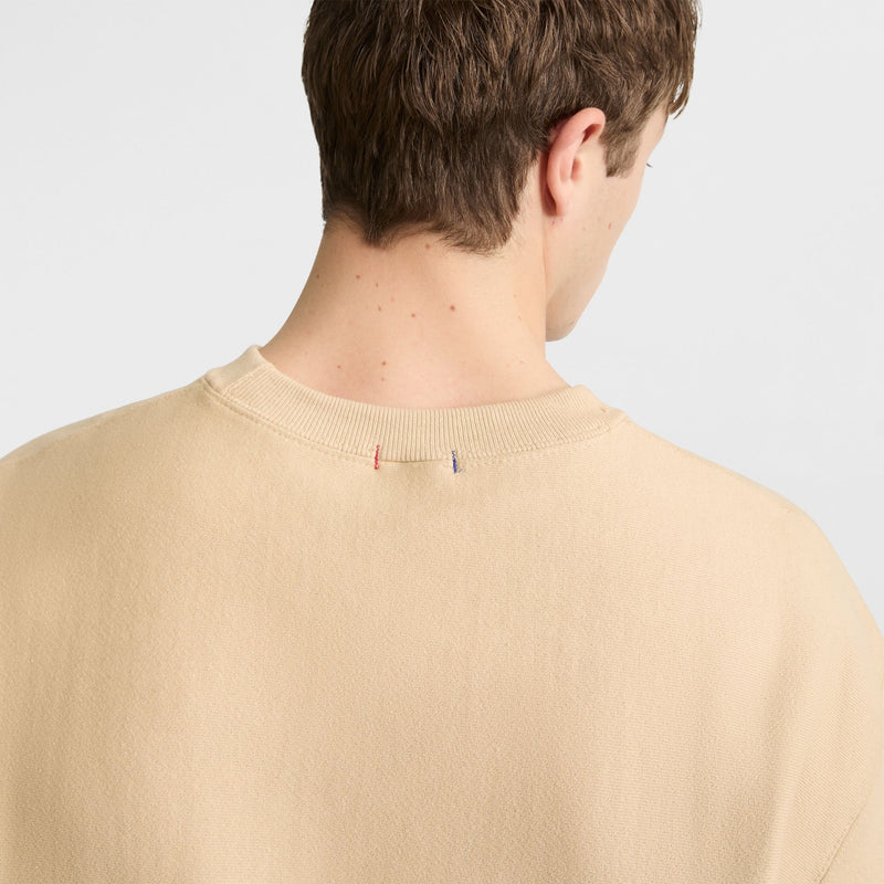 Reverse Weave Dropped Shoulder Crewneck