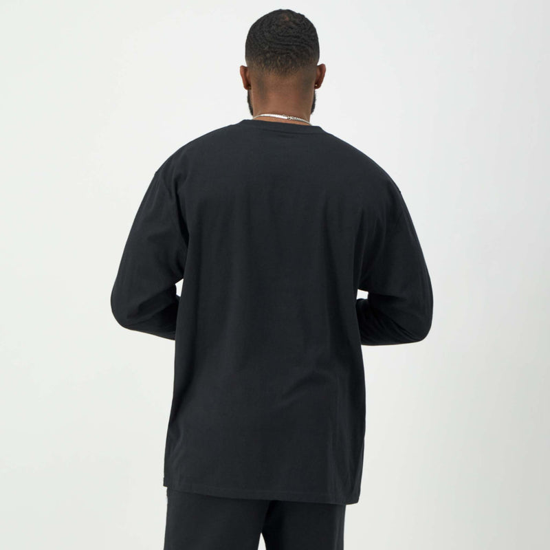 Classic Graphic Long-Sleeve T-Shirt, Script Logo - Big & Tall