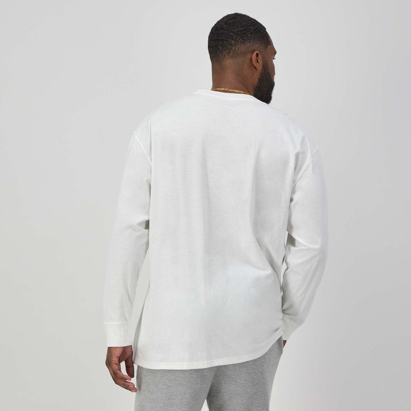 Classic Graphic Long-Sleeve T-Shirt, Script Logo - Big & Tall