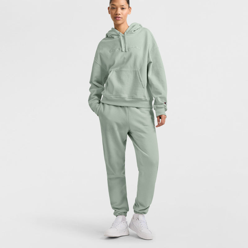 Powerblend Hoodie, Relaxed, Full Embroidered Script Logo