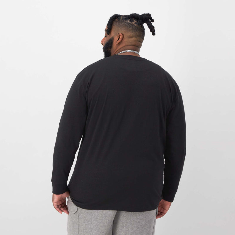 Classic Long-Sleeve T-Shirt, Embroidered C Logo - Big & Tall