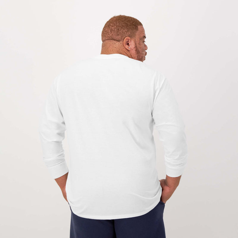 Classic Long-Sleeve T-Shirt, Embroidered C Logo - Big & Tall