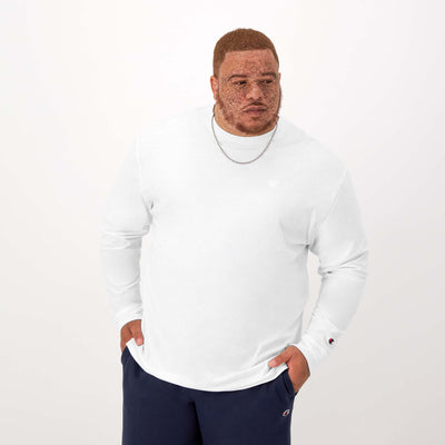 Classic Long-Sleeve T-Shirt, Embroidered C Logo - Big & Tall